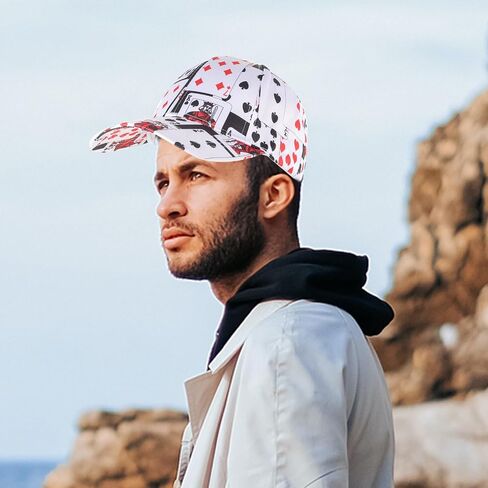 Unomor Baseball Cap Poker Hat Sun Protection Hat Outdoor Sports Cap Fashionable Poker Cap Golf Tennis Cap for Men Women in Saudi Arabia
