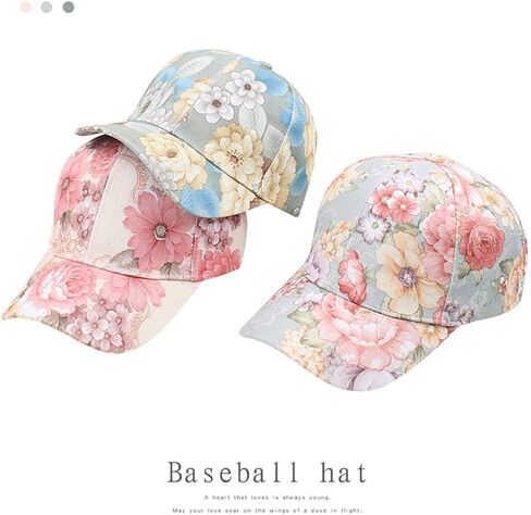 المرأة فتاة زهرة الأزهار زهر قبعة بيسبول سائق شاحنة قبعة حافة قبعة FFH447s01 in Kuwait
