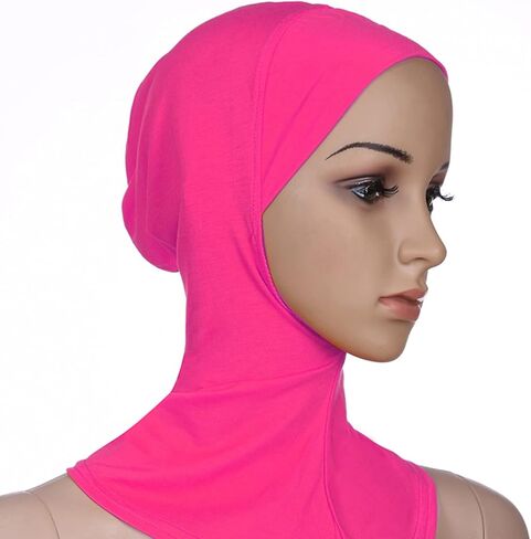 5 قطع من قبعات حجاب صغيرة مسلم بلون سادة غطاء الرقبة الإسلامي تحت وشاح الرأس (5)، متعددة الألوان، مقاس M, متعدد الألوان, Medium in Kuwait