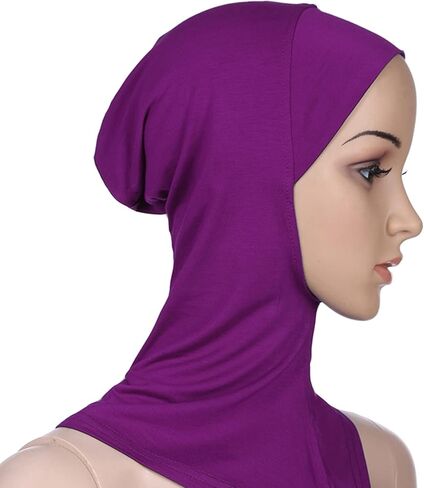 5 قطع من قبعات حجاب صغيرة مسلم بلون سادة غطاء الرقبة الإسلامي تحت وشاح الرأس (5)، متعددة الألوان، مقاس M, متعدد الألوان, Medium in Kuwait