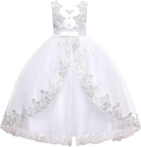 Cosplay Life Elegant Flower Glown Dress for Girls Young Adult Fashion Bow Flower Kids Party Festival Ages 4-12 Years Old in Kuwait