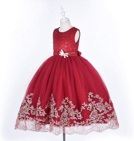 Cosplay Life Elegant Flower Glown Dress for Girls Young Adult Fashion Bow Flower Kids Party Festival Ages 4-12 Years Old in Kuwait