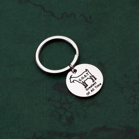 G.O.A.T Greatest Of All Time Keychain A Funny Goat Key Ring Goat Lover Inspirational Gift in Saudi Arabia