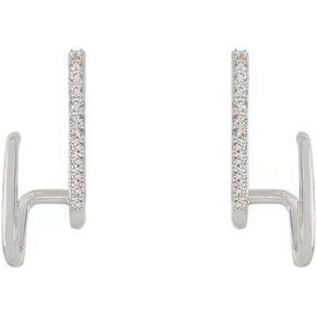 Claw Cuff Stud Earrings for Girls, Zircon Needle Earrings for Women,Rhinestone Ear Wrap Cuff Piercing Claw Earrings,Dainty Ear Studs Earrings