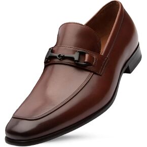 Dunross & Sons Mens Shoes. Dress Leather Shoes, Leather Bit Loafer. Grayson Versatile Slip-On with Leather Lining and Ortholite Comfort Insoles.