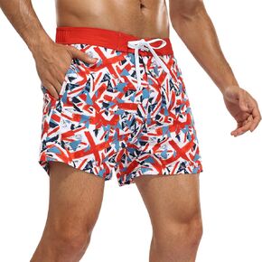 ninovino Men's Swim Trunks Quick Dry Bathing Suit Shorts with Zipper Fly