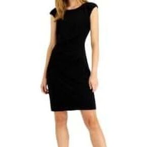 Anne Klein Women's Cap Sleeve Side Ruched Dress