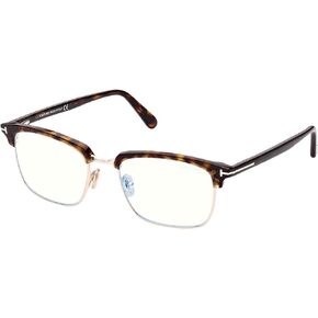 Eyeglasses Tom Ford FT 5801 -B 052 Classic Dark Havana, Shiny Rose Gold,"t" Log