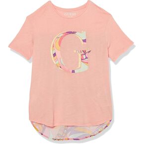 GUESS Girls' Organic Cotton Foil Print 4g Logo
