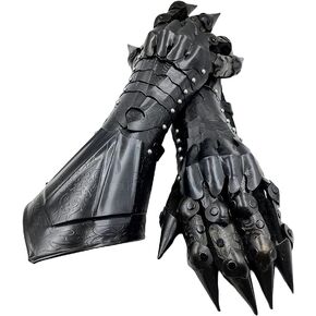 Fine Peak Medieval Metal Armor Gauntlets Gothic Armor Gloves Pair of Gauntlet Accents Crusaders Gauntlet Gloves Medieval Gloves Black