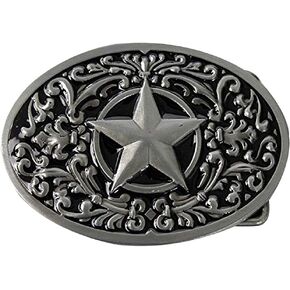 Western Lone Star Belt Buckle Black