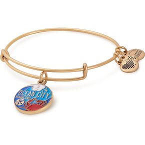 Alex and Ani A18EBOCMRG,Ocean City Maryland Expandable Bangle Bracelet,Rafaelian Gold,Gold/Multi, Bracelet