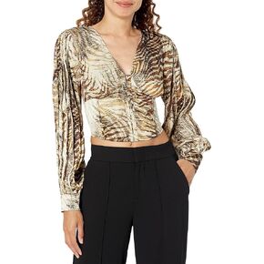 GUESS Women's Long Sleeve Jaxon Corset Top