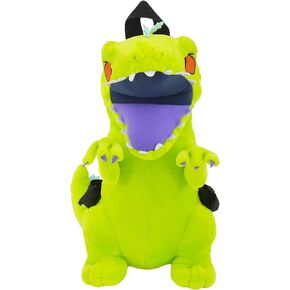 Concept One Rugrats Mini Backpack, Reptar Plush Small Travel Bag Purse for Men and Women, Adjustable Shoulder Straps, Green, 13 Inch