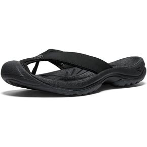KEEN Women's Waimea H2 Toe Protecting Flip-Flops, Black/Black, 7