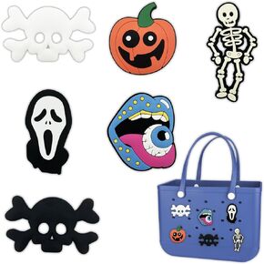 Bag Charms for Bogg Bag Accessories Halloween Decorations Bogg Bag Charms for Beach Tote Bags Set of 6