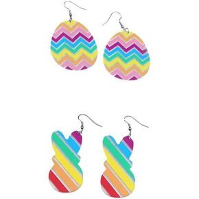 تشانغ شاين 2 أزواج من الأقراط على شكل أرنب عيد الفصح لطيف مضحك من الأكريليك على شكل أرنب متدلي أقراط متدلية للنساء والفتيات هدايا مجوهرات عيد الفصح in Kuwait