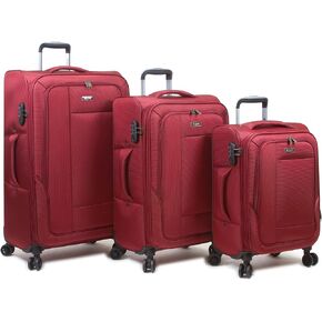 Dejuno Twilight Lightweight Nylon 3-Piece Spinner Luggage Set, Turquoise in Kuwait