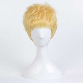 Man's Short Blonde Cosplay Wig Halloween Wig for Game