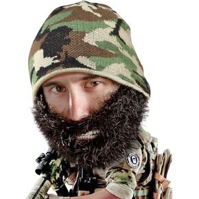 Beard Head Bushy Duke Beard Beanie - Original Handmade Knit Hat and Removable Beard