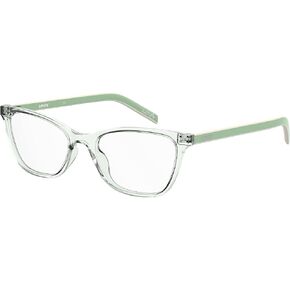 Levi's Women's LV 1022 Cat Eye Prescription Eyewear Frames, Green/Demo Lens, 52 mm, 18mm