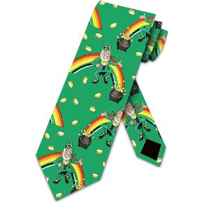 Pot of Gold Ties Leprechaun Necktie St. Patricks Day
