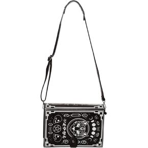 Spellbinder Bag with Cat Pentagram and Occult Symbols Handbag - Black or Off-White - One Size (Black)