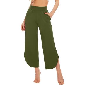 WiWi Viscose from Bamboo Pajama Bottoms Wide Leg Capri Pj Pants for Women Soft Lounge High Waist Cool Sweatpants S-XXL