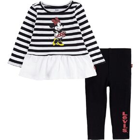 Levi's girls Long Sleeve T-shirt and Leggings 2-piece Outfit Set