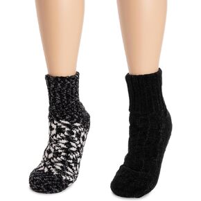 MUK LUKS Women's Chenille Cabin Socks (2 Pair Pack)