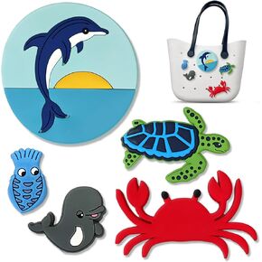 Garetheora Charms for Bogg Bag Bag Beach Tote Bag Rubber Beach Bag, Decoration Charms for Girls Women Bag Accessories