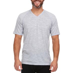 Merino Wool Woolverino Men's Micro V-Neck T-Shirt- Moisture Wicking