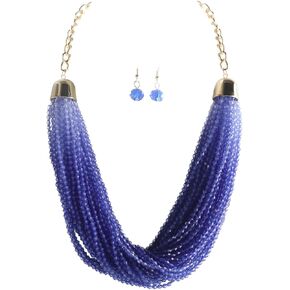 UCHAIUP Bohemian Ethnic Style Multi-Layer Graduated Necklace with Pointed Beads