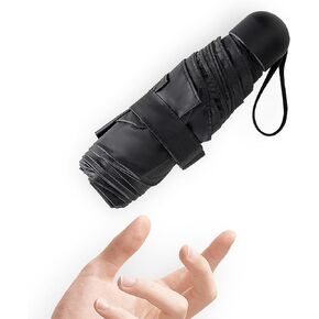 Chakipee Mini Umbrella Sun Protection Compact Design Perfect for Travel Pocket Lightweight Portable UV Umbrellas, Small & Light for Sun and Rain, Man and Women