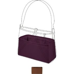 DGAZ Silk Purse Organizer Insert For LV Carryall PM/MM bag，Silky Smooth Bag Organizer，Luxury Handbag & Tote Shaper（Fuchsia，PM）