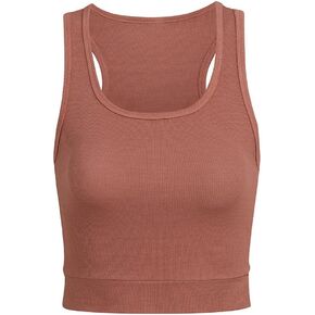 Women's Sporty-Racerback Half Tank with Fitted Band Sport Style Top