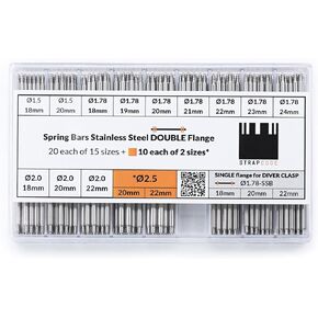 MiLTAT Heavy Duty Spring Bars Graded Box for Watch Bands - 320pcs/Box