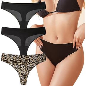 Silky Satin Thongs for Women Smooth Fitty Seamless Thongs Bikini Style Thongs with A Crotch Lining 100% Silk 3 Pack