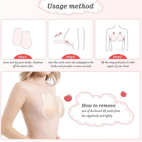 2 Pairs Ultra-Thin Push Up Nipple Covers Breast Lift Tape Invisible Nipple Pasties Strapless Invisible Bra for Women in Saudi Arabia