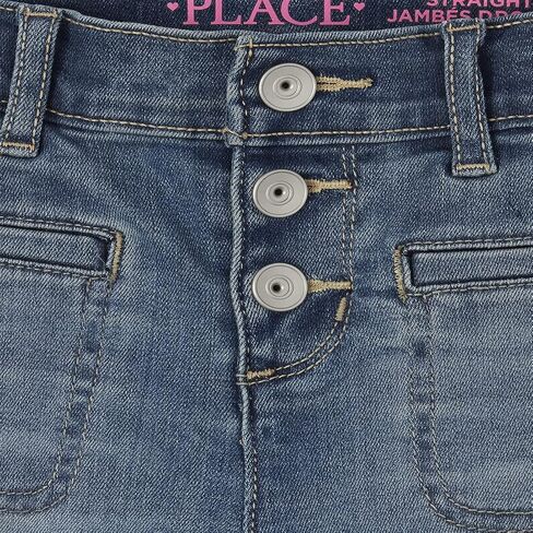 جينز مستقيم للفتيات بأزرار أمامية من The Children's Place in Saudi Arabia