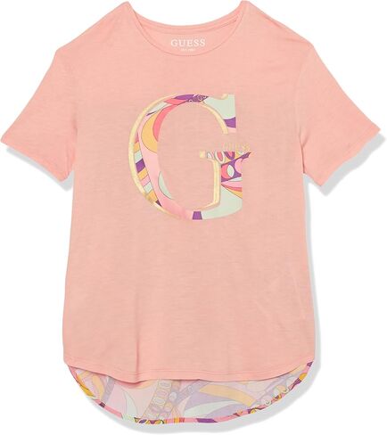 GUESS girls Organic Cotton Foil Print 4g Logo Shirt in Saudi Arabia