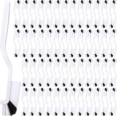 Rtteri 100 Pcs Kitchen Scrub Brush Bulk Sink Bathroom Brush Edge Corner Cleaning Brush Mini Grout Brush Right Angle Scrubbing Brush with Stiff Bristle for Household Window Track Bottle Tile Lines in Saudi Arabia