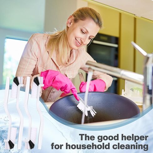 Rtteri 100 Pcs Kitchen Scrub Brush Bulk Sink Bathroom Brush Edge Corner Cleaning Brush Mini Grout Brush Right Angle Scrubbing Brush with Stiff Bristle for Household Window Track Bottle Tile Lines in Saudi Arabia