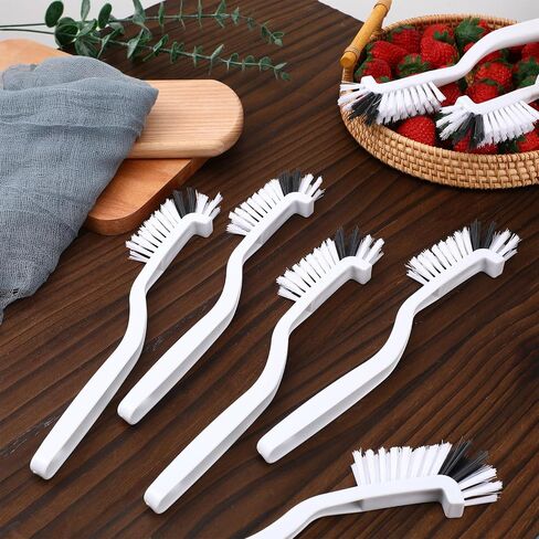 Rtteri 100 Pcs Kitchen Scrub Brush Bulk Sink Bathroom Brush Edge Corner Cleaning Brush Mini Grout Brush Right Angle Scrubbing Brush with Stiff Bristle for Household Window Track Bottle Tile Lines in Saudi Arabia