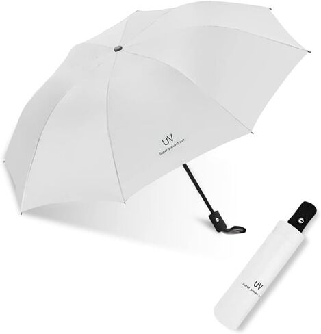 Automatic Umbrella, Windproof Travel Umbrella for Rain, Auto Open Close Compact Folding Umbrella, Sun Protection Tote Umbrella with Black Coating for Women Men in Saudi Arabia