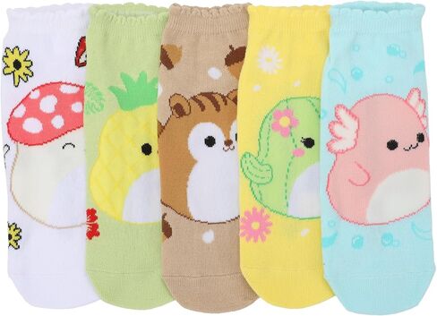 Bioworld Squishmallows Malcom Maui Sawyer Maritza & Archie Women’s 5-Pair Ankle Socks in Saudi Arabia