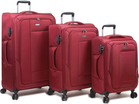 Dejuno Twilight Lightweight Nylon 3-Piece Spinner Luggage Set, Turquoise in Kuwait