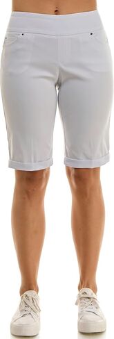Zac & Rachel Women's Millenium Bermuda Length Short with Functional Pocket and Cuff in Saudi Arabia