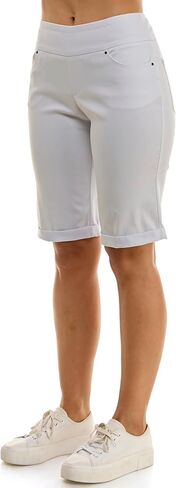 Zac & Rachel Women's Millenium Bermuda Length Short with Functional Pocket and Cuff in Saudi Arabia
