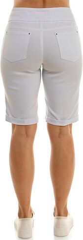Zac & Rachel Women's Millenium Bermuda Length Short with Functional Pocket and Cuff in Saudi Arabia